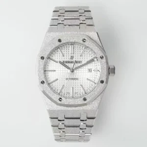 Royal Oak 15410 Frosted SS/SS White Textured Dial APSF SA3120 Super Clone