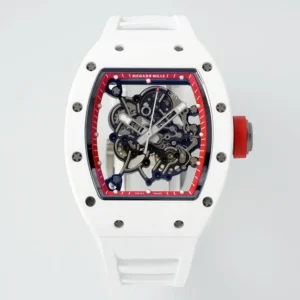 Richard Mille RM055 APSF Red Cer/RU Skeleton Dial On White Rubber Strap-13392131259852560.webp