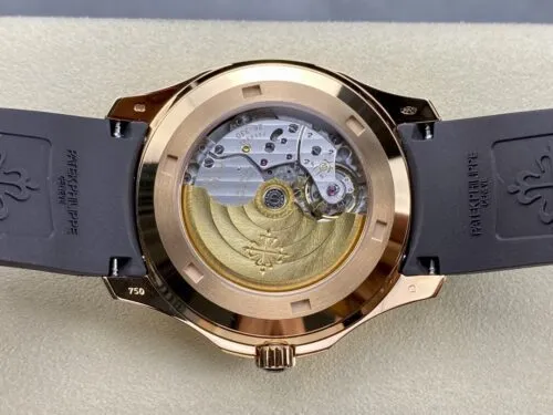 Aquanaut 5167 40mm RG 3KF 1:1 Best Edition Brown Dial on Black Rubber Strap A330 Super Clone - Image 7