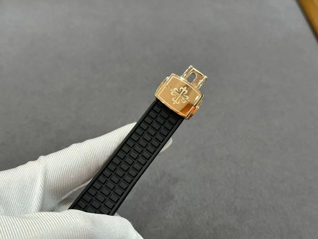 Aquanaut 5067A RG PPF 1:1 Best Edition Black Textured Dial on Black Rubber Strap Ronda Quartz - Image 7