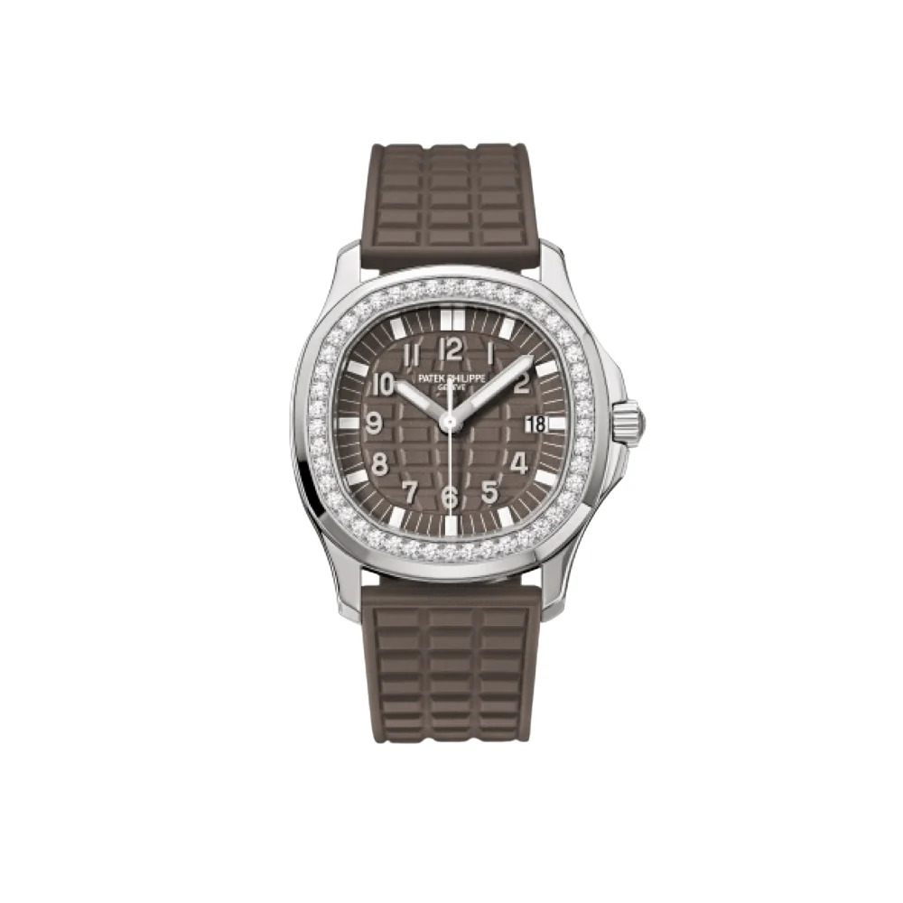 Aquanaut 5067A SS PPF 1:1 Best Edition Brown Textured Dial on Brown Rubber RONDA Quartz