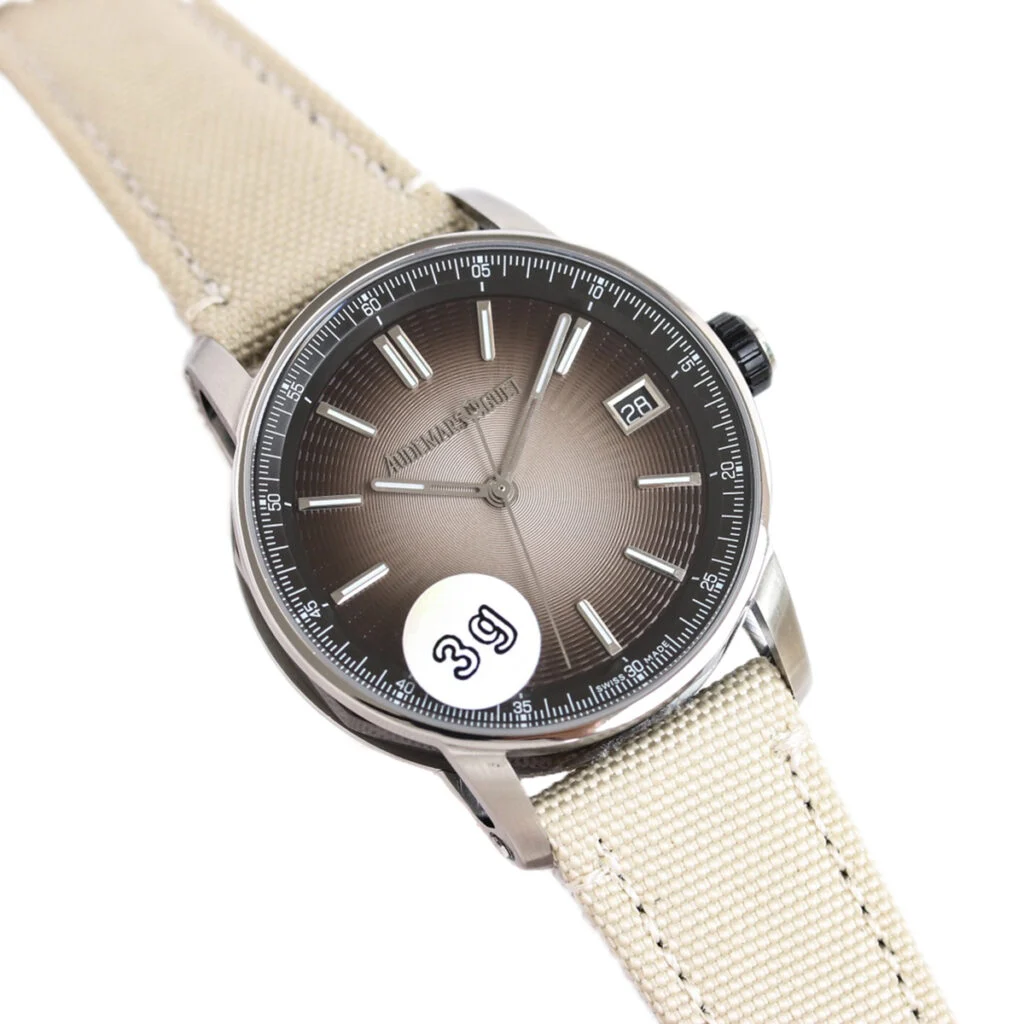 CODE 11.59 Ref.15210 Brown Dial on Beige Nylon Strap - Image 7