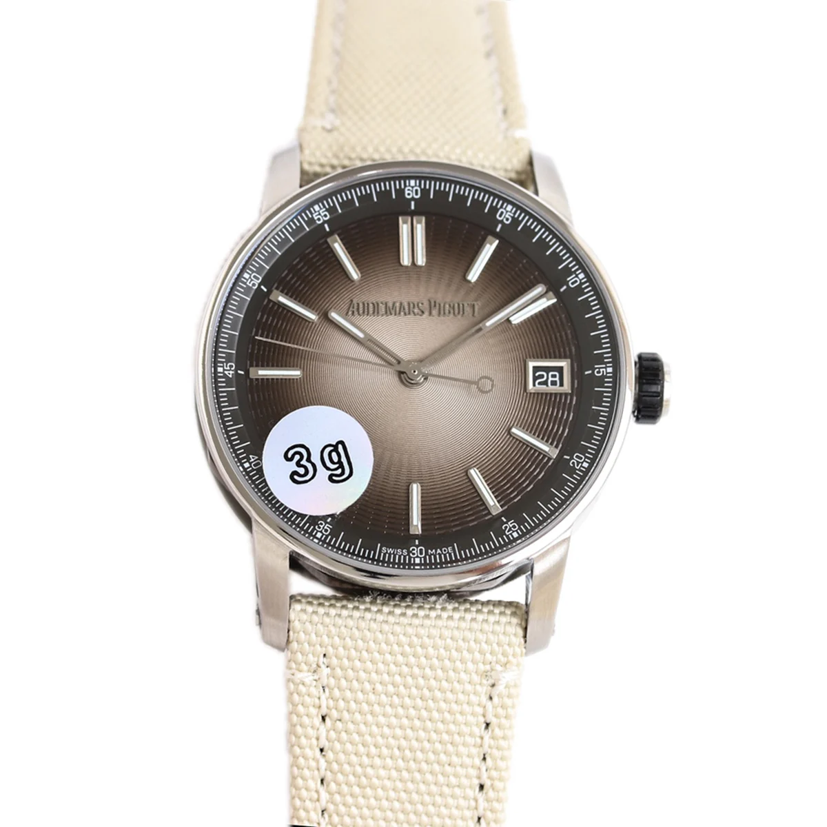 CODE 11.59 Ref.15210 Brown Dial on Beige Nylon Strap