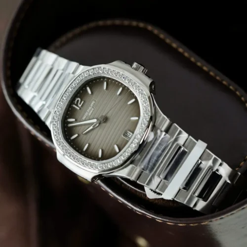 Patek Philippe Nautilus 7118 Gray Dial Custom Diamonds Moissanite 3K Factory 35.2mm - Image 4