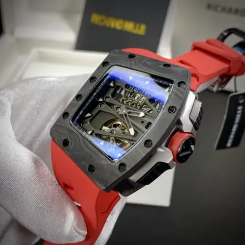 Richard Mille RM70-01 Carbon with Red Rubber Strap 45mm - Image 4