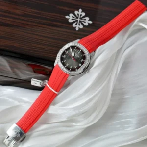 Patek Philippe Aquanaut 5167 Red Moissanite Diamonds Baguette 40mm