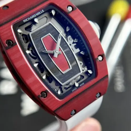 Richard Mille RM07-01 Red Carbon Rubber Strap 32x46mm - Image 3