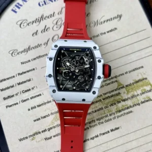 Richard Mille RM35-01 Rafael Nadal Red Rubber Strap 1:1 BBR Factory 42mm-Richard Mille RM35-01 Rafael Nadal Red Rubber Strap 1:1 BBR Factory 42mm