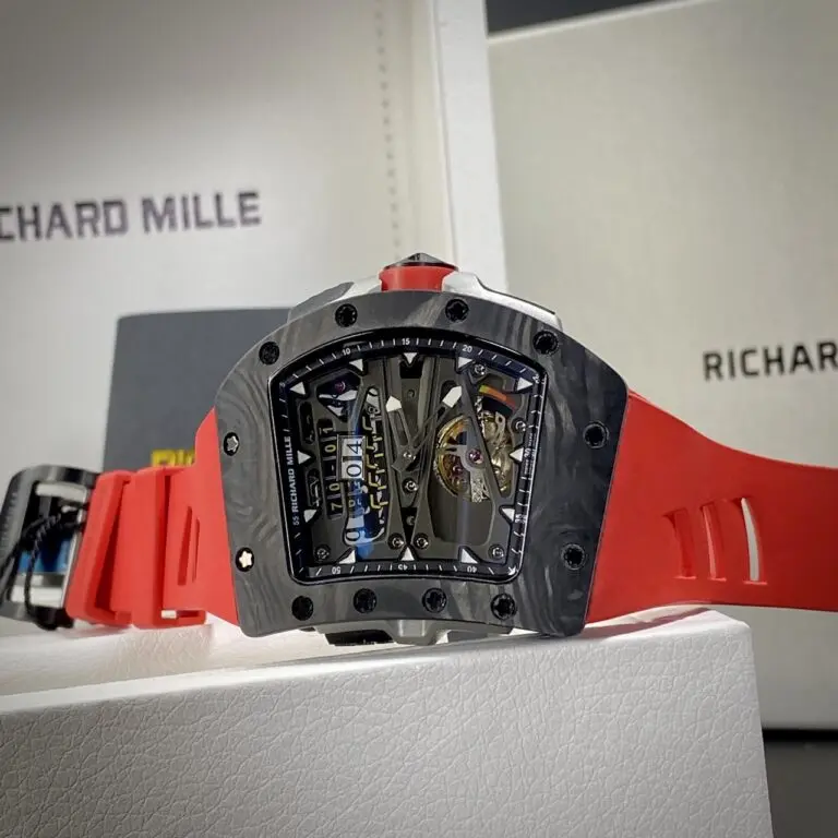 Richard Mille RM70-01 Carbon with Red Rubber Strap 45mm