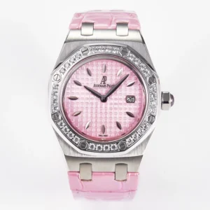 Royal Oak Offshore 33mm SS DRF Best Edition Pink Dial Diamonds Bezel
