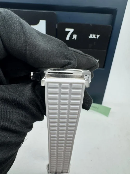 Aquanaut 5067A SS PPF 1:1 Best Edition White Textured Dial on White Rubber Strap RONDA Quartz - Image 7