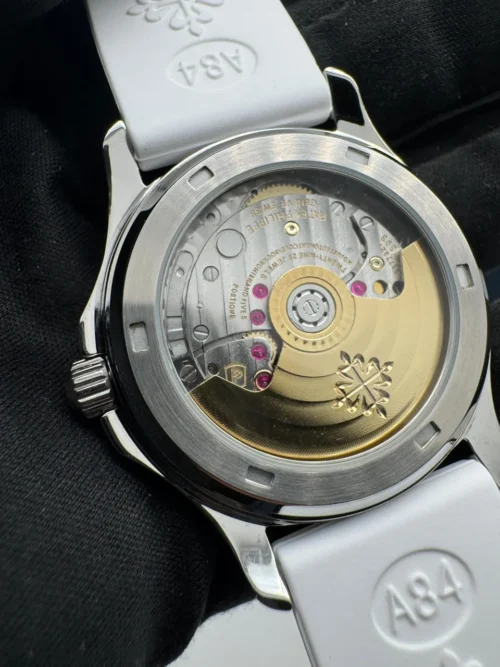 Aquanaut 5067A SS PPF 1:1 Best Edition White Textured Dial on White Rubber Strap RONDA Quartz - Image 9