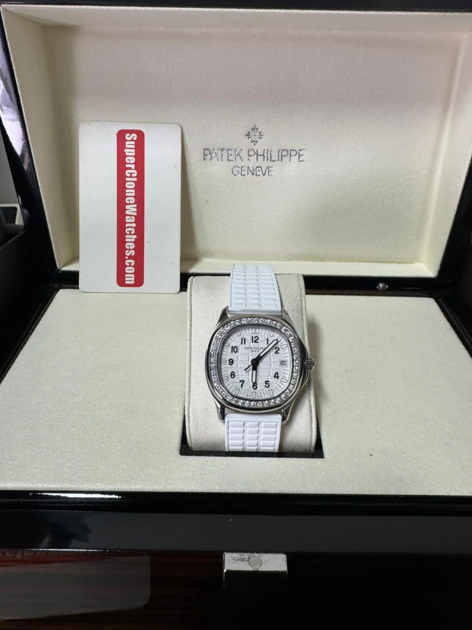 Aquanaut 5067A SS PPF 1:1 Best Edition White Textured Dial on White Rubber Strap RONDA Quartz - Image 10