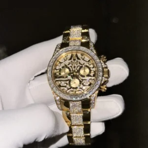 Rolex Daytona 40mm Eye of the Tiger Gold Wrapped with Moissanite Diamonds