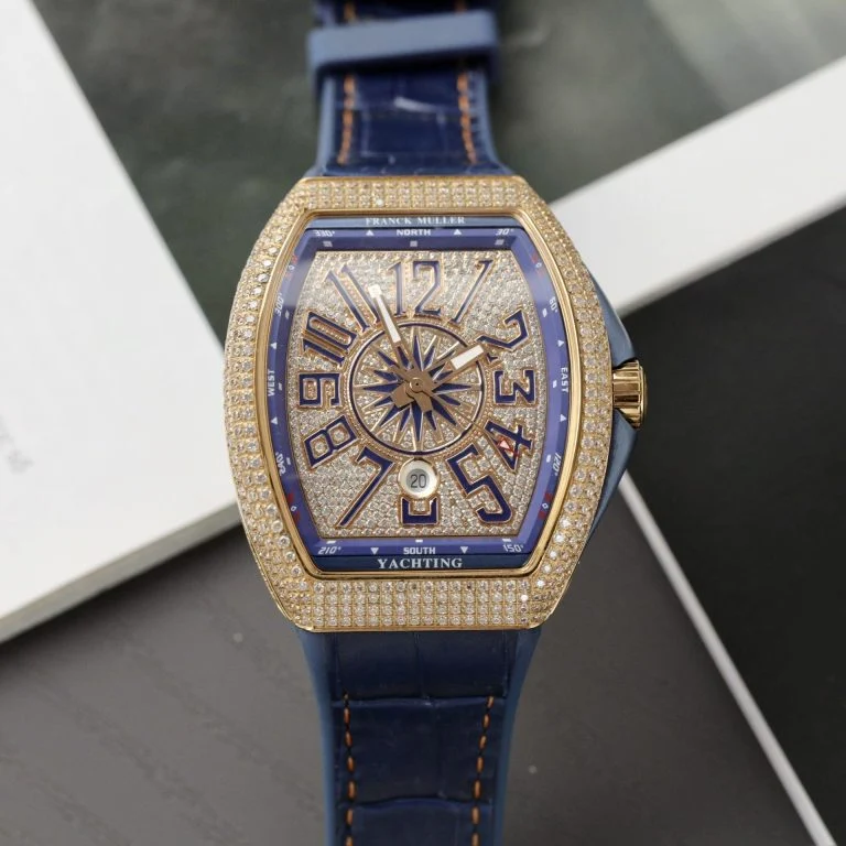 Franck Muller V45 Replica Watch Blue Dial ABF Factory 45mm