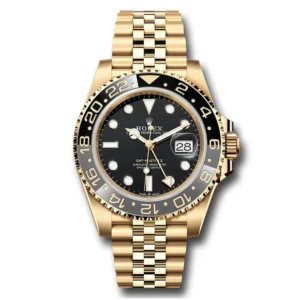 Rolex GMT-Master II Oyster, 40 mm, yellow gold Reference 126718GRNR Super Clone