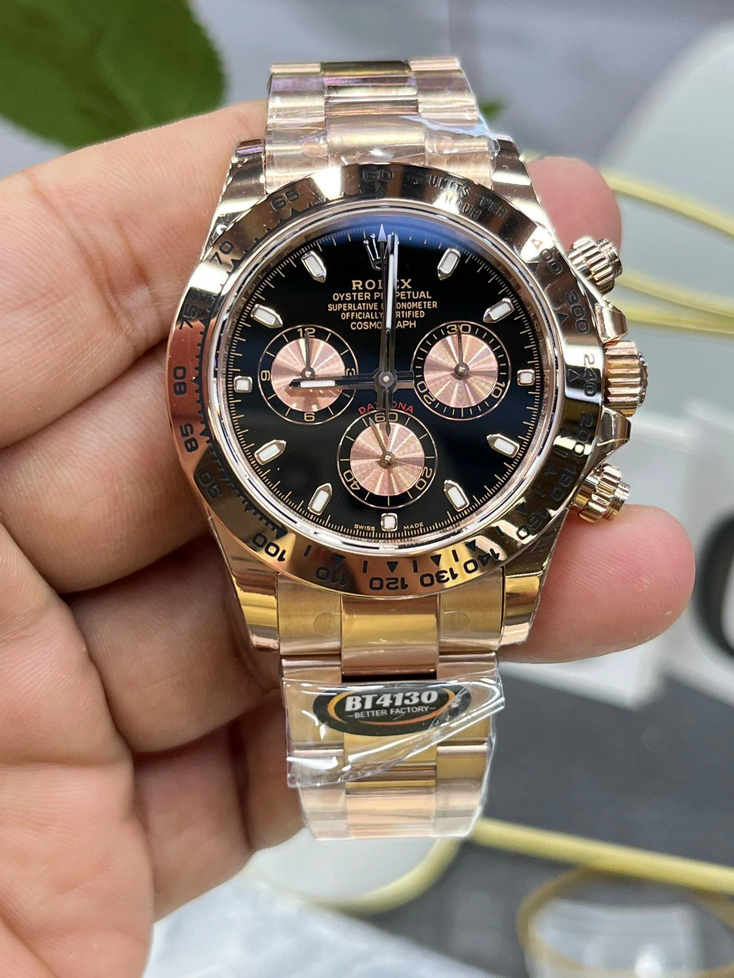 Rolex 126505 Cosmograph Daytona 18K Rose Gold with Black Dial