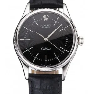 Rolex Cellini 38mm Black Dial REP016809 Super Clone