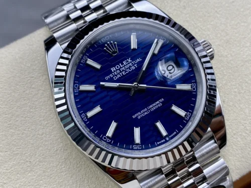 DateJust 41 126334 Clean Plus 1:1 Best Edition 904L Steel Blue Stick Dial on Jubilee Bracelet DD3235 Super Clone - Image 3