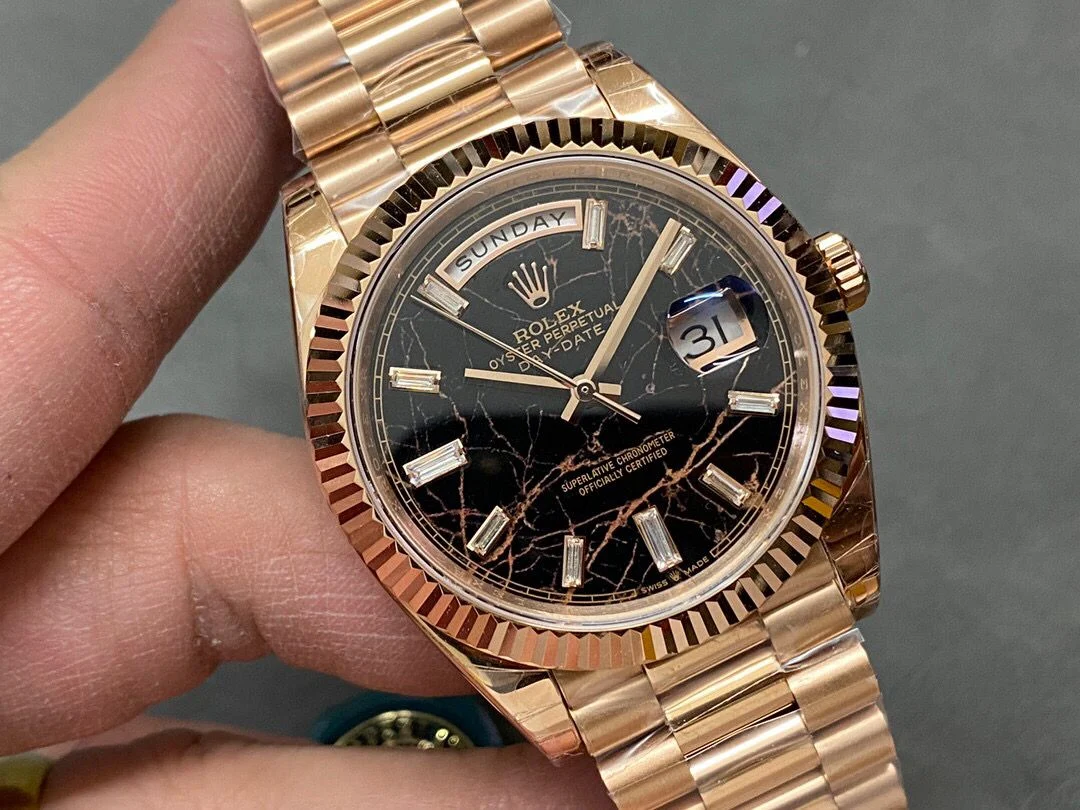 Rolex Day-Date 40 Rose Gold Eisenkiesel Diamond Dial 228235