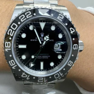 Rolex GMT-Master II Black Grey Bezel Oyster Bracelet “Bruce Wayne” 126710GRNR Super Clone