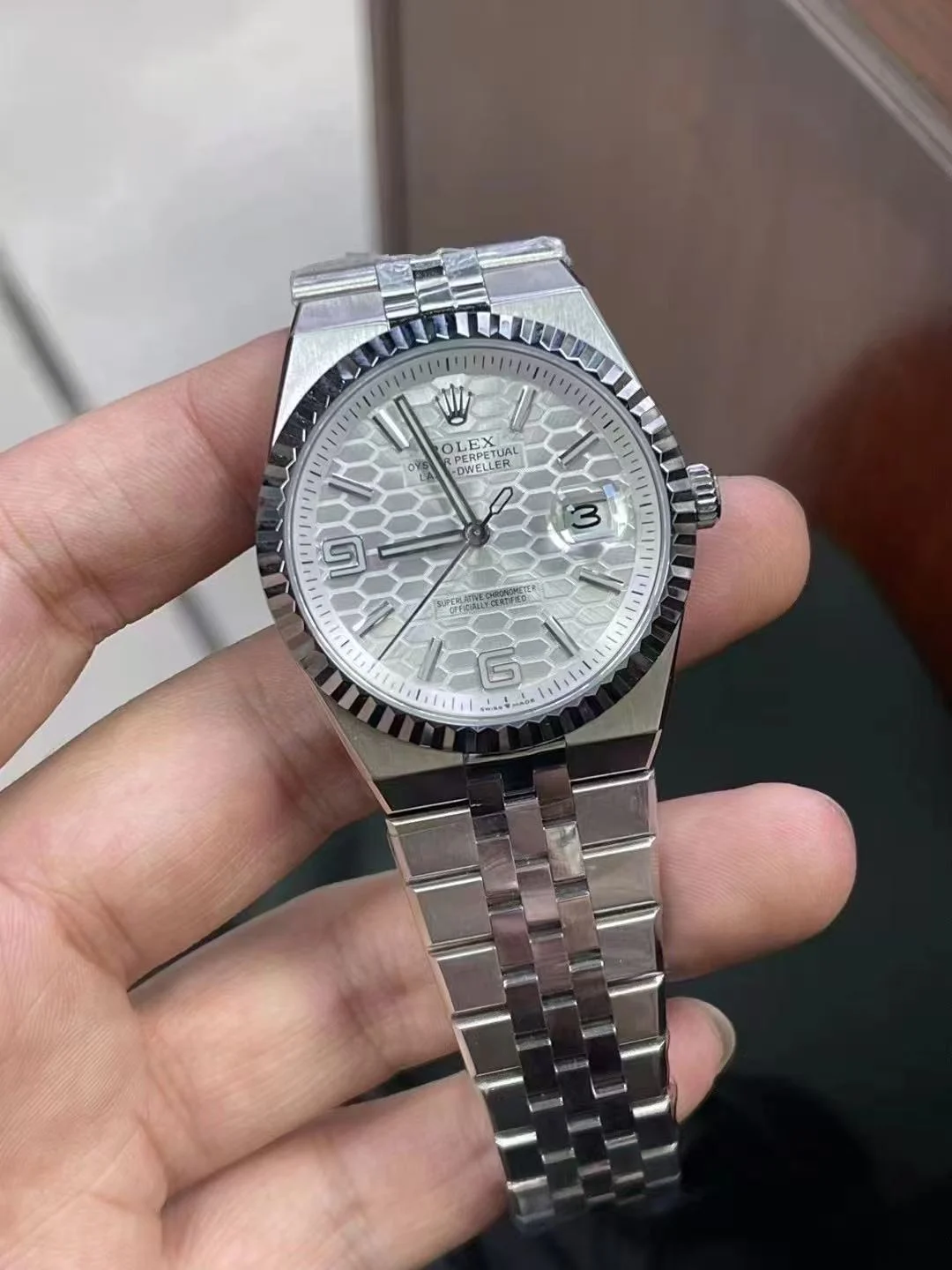 Rolex Land-Dweller 127334 White Honeycomb Super Clone
