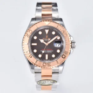Rolex Yacht-Master 126621-0001 40mm Clean Factory 1:1 904L Brown Dial 3D Rose Gold Bezel on Rose Gold & Steel Two Tone Super Clone
